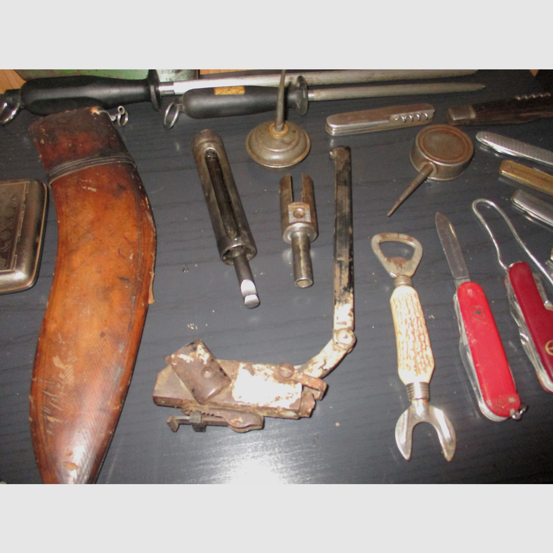 Haenel Suhl DDR Model 303 spare parts, pocket knife, Solingen whetstone, spade.....