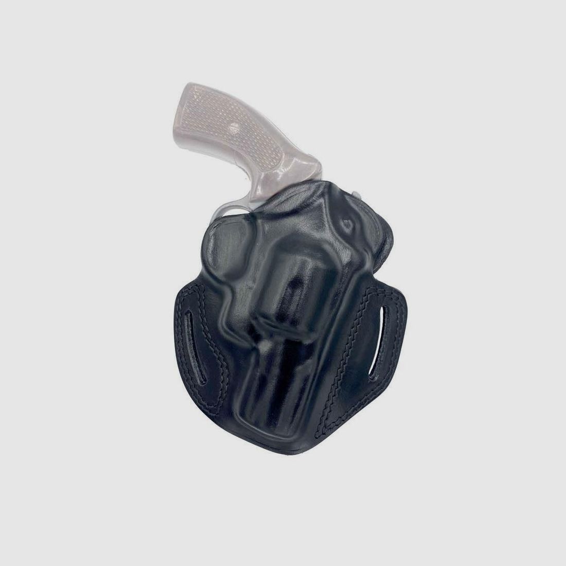 Pancake Lederholster für Revolver 2 1/2" S&W K/L Frame,Colt,Ruger,Korth,Taurus,HW 357,Zoraki R1/R2 Schwarz Rechtshänder