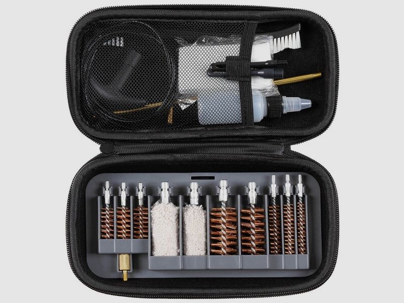 Gewehr Reinigung - Set / Waffenreinigung + Box - f. cal. .12,.20,.45, .40, .357/.38/9mm,.30,.270,.22