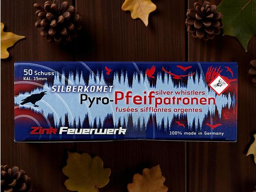 Zink Pfeifpatrone Silberkomet 15mm