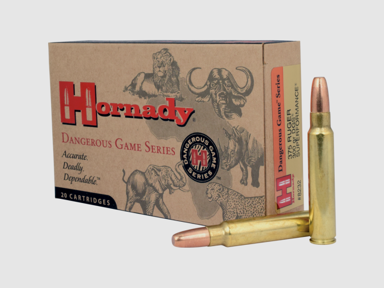 375 Ruger Hornady VINTAGE MATCH™ 300 gr DGS® VE20