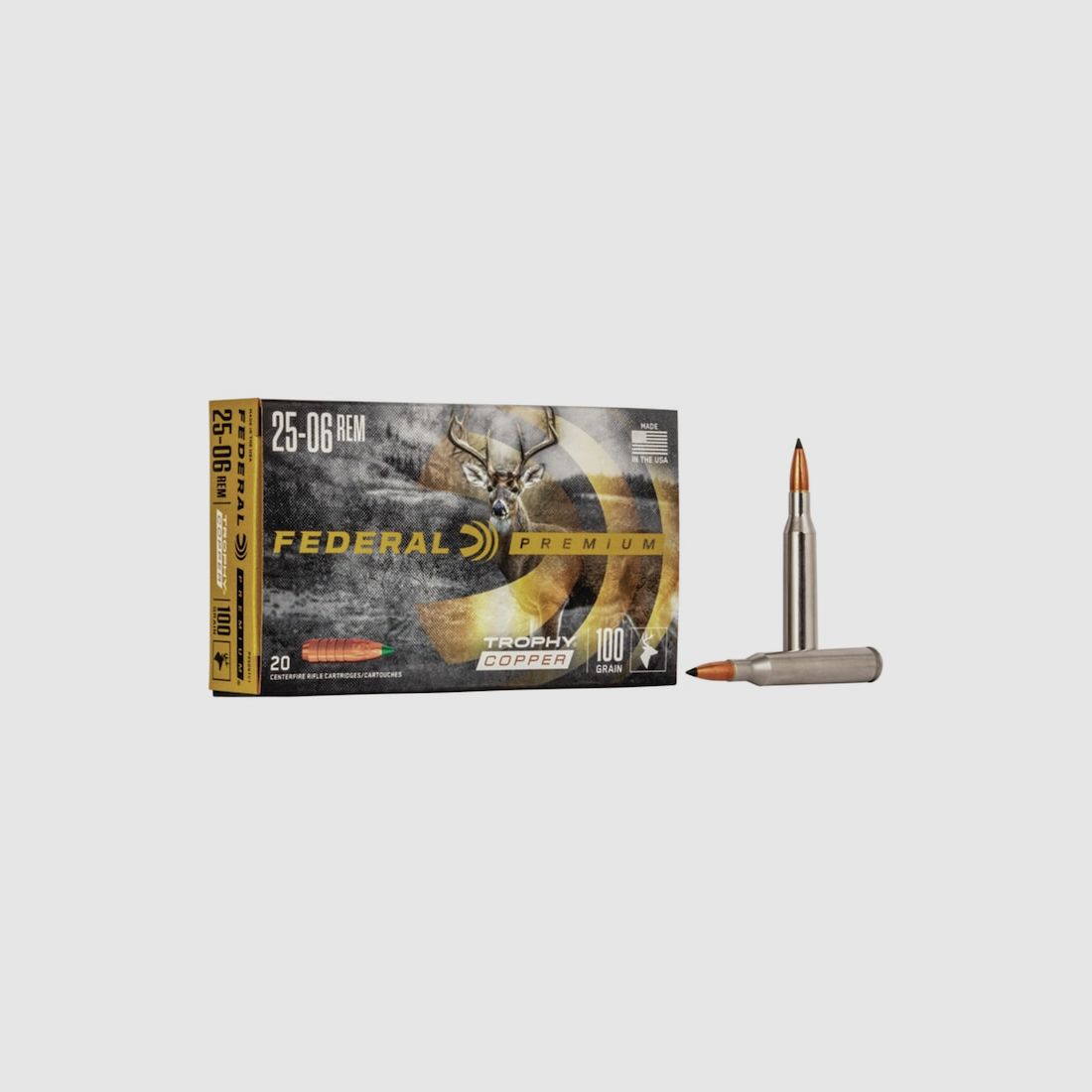 Federal Premium Trophy Copper .25-06 Rem. 100GR 20 Patronen