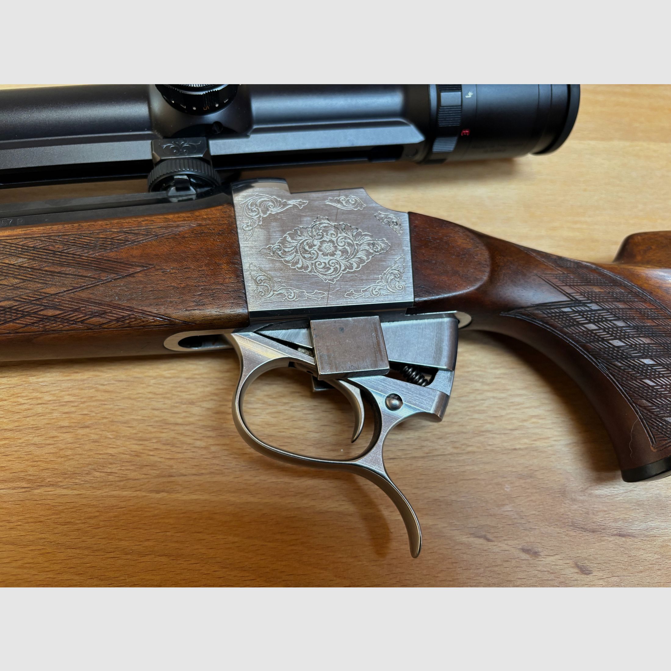 RARITÀ Blaser 820 Standard Blockbüchse – Cal. 6,5x57R – ottimo stato con Leica Visus 3.12x50l LW reticolo illuminato