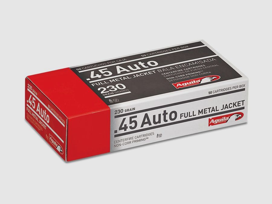 AGUILA CENTERFIRE AMMO .45AUTO 230GR FMJ 50/1000/80000