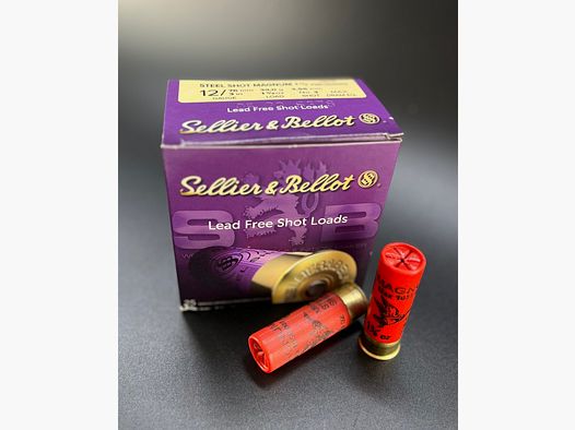 S&B Shotgun Ammunition 12/76 39.00g 3.56mm Steel Shot