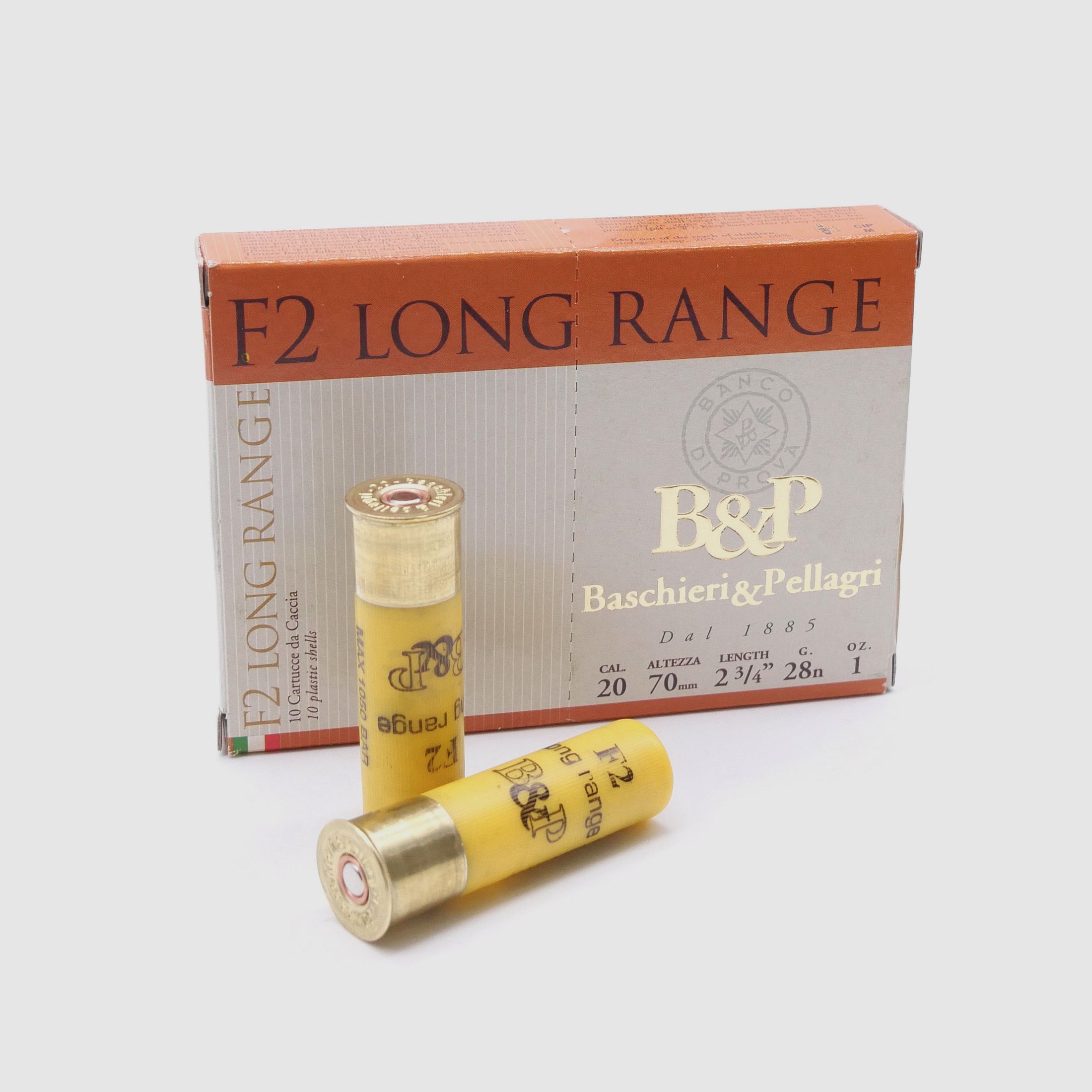 Baschieri & Pellagri 169444 20/70 3 F2 Largo Alcance 3,1mm 28g 10 Pzs.