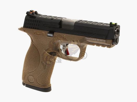 WET-05 BK Silver Barrel Metall Version GBB in Tan