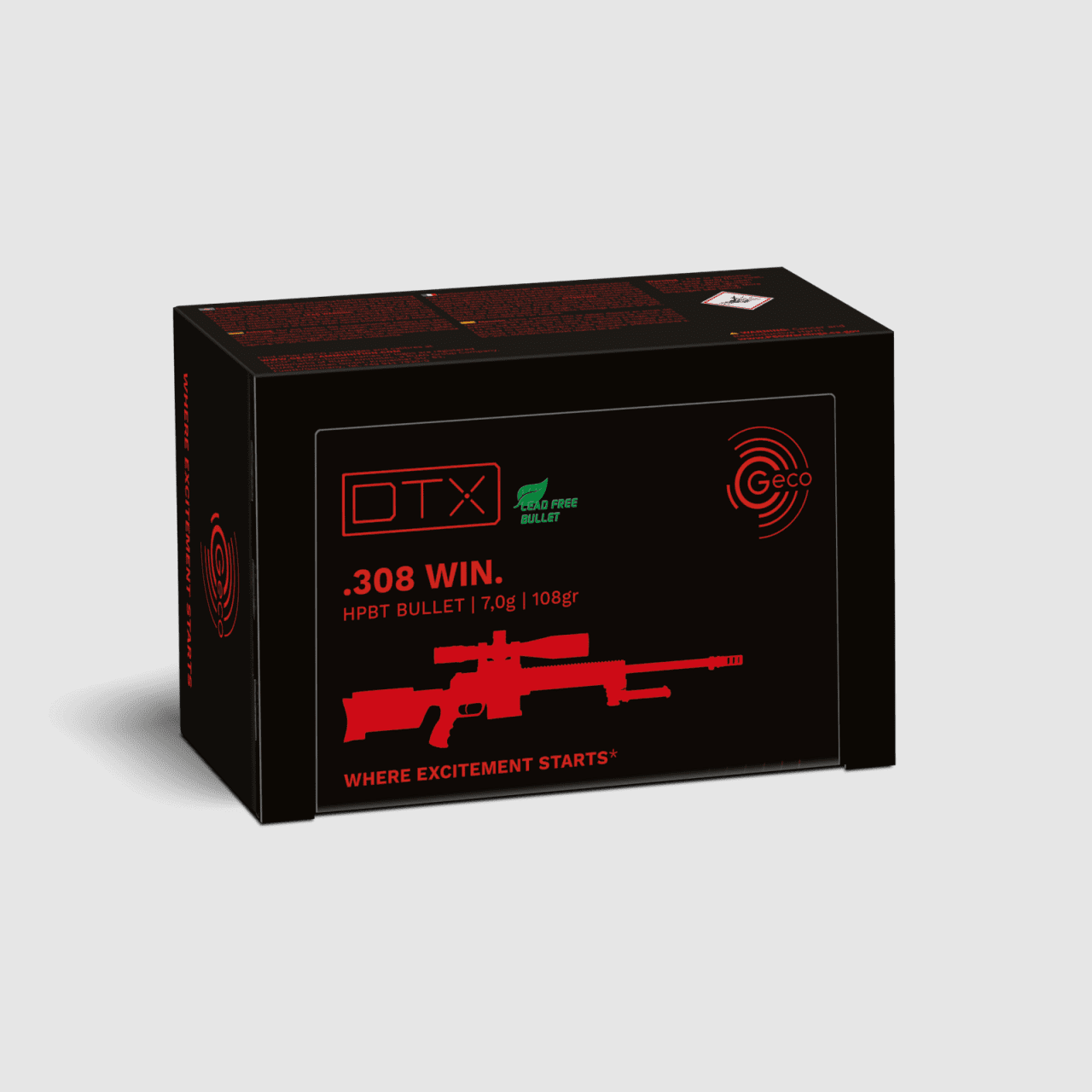 Geco. .308 Win. DTX bleifrei 7 g/108 grs - 50 Stk.