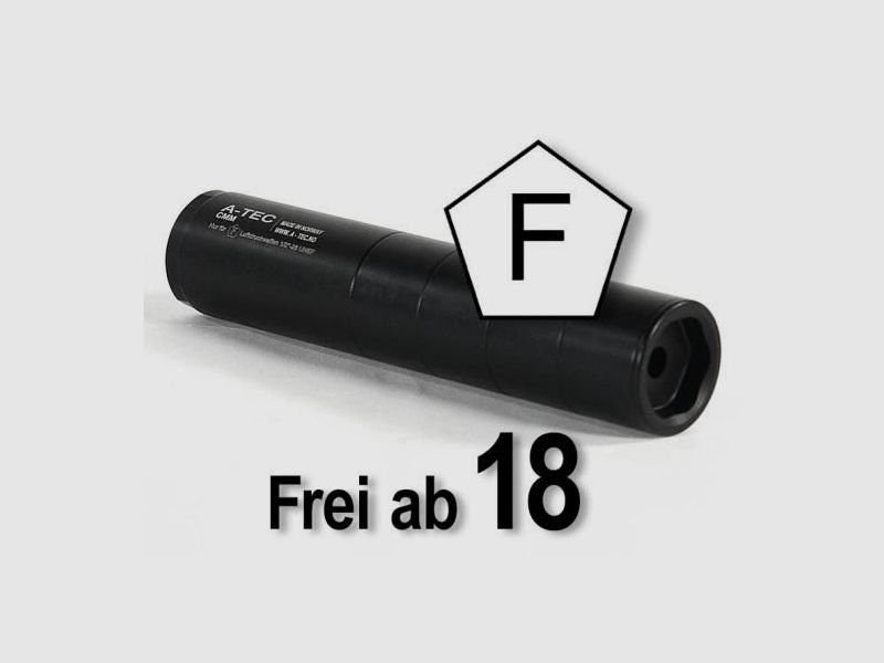 Silenciador para carabina de aire A-TEC CMM-4 con rosca 1/2"-20 UNF (cal .22)