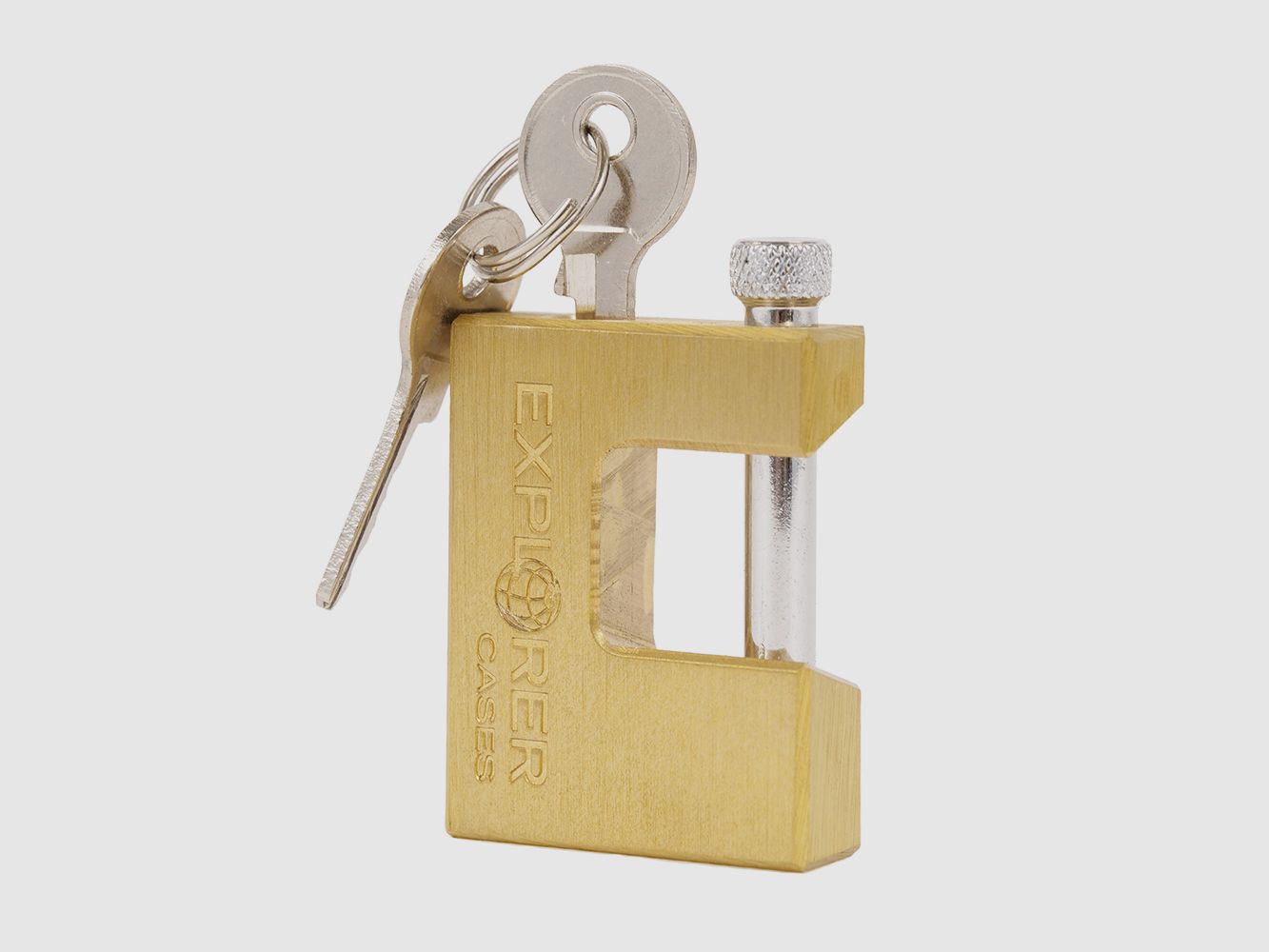 EXPLORER CASES Cadenas en laiton renforcé avec clés, image 1 sur 2