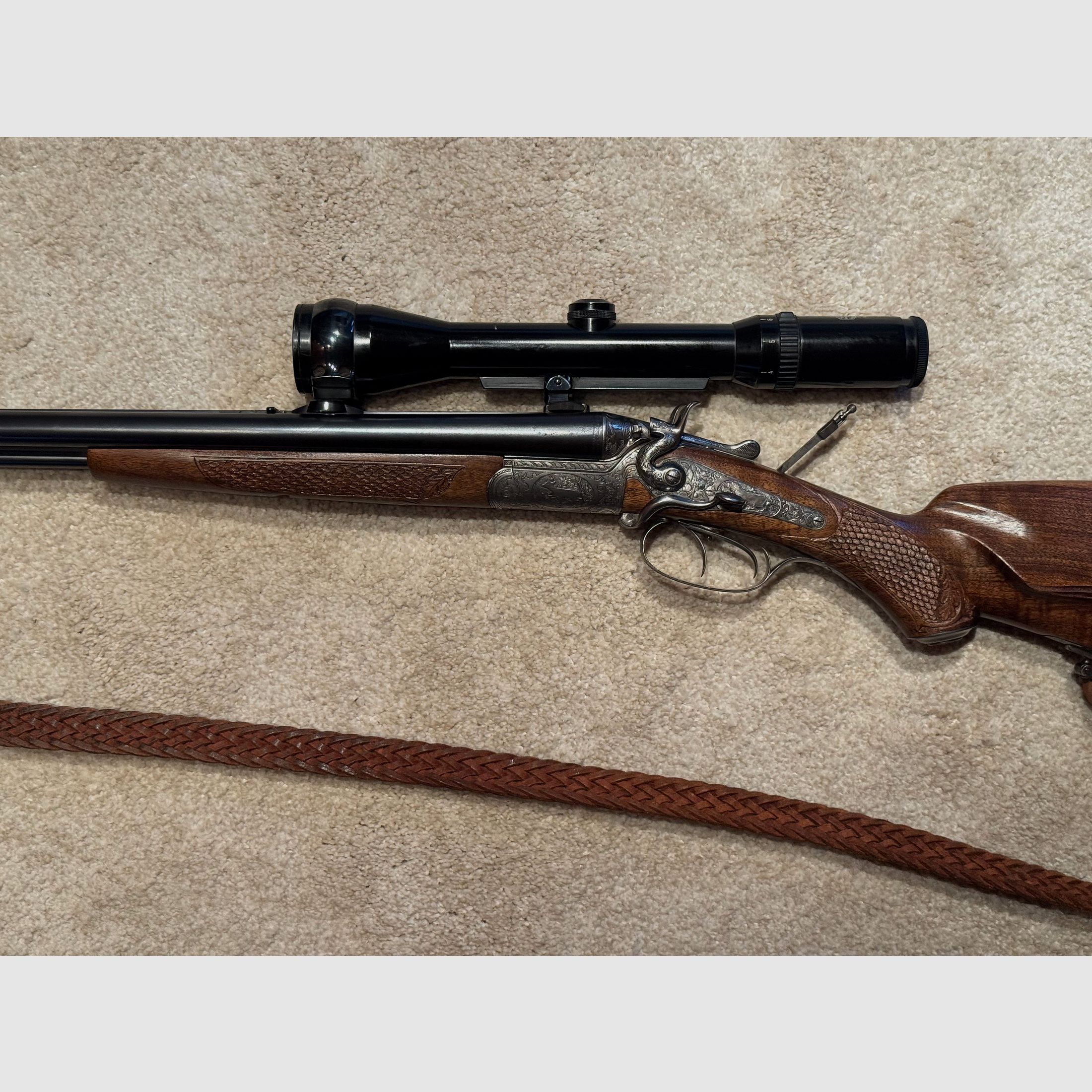 Sauer & Sohn Hahndrilling mit Seitenöffnung und kurzem Einstecklauf  |  KAL .30-30Win  |  16/70 |  .22 Magn. LFB