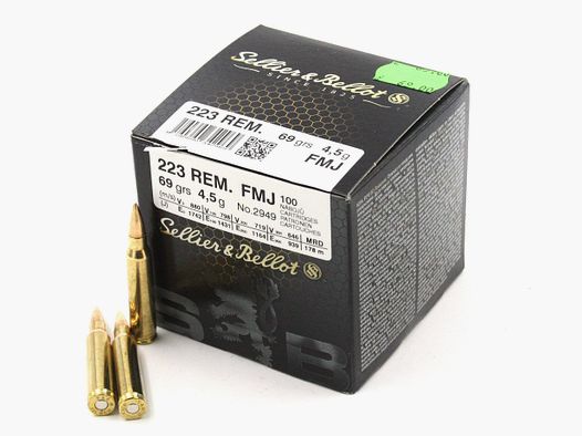 S + B, 223 Rem, FMJ, 69 gr., 100 pcs.
