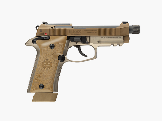 Beretta 80X Cheetah Tactical, RDO Ready, .380 Auto, SA/DA, MT1/2"x28, 15-rds, FDE