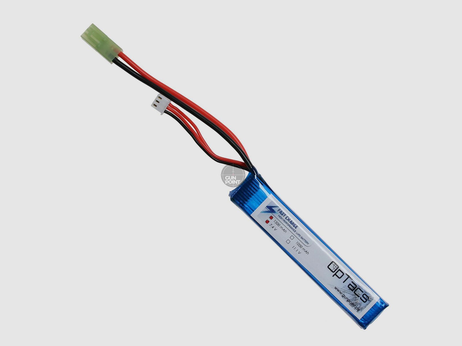 OpTacs LIPO 1300mAh 7.4V 25C Micro TAMIYA