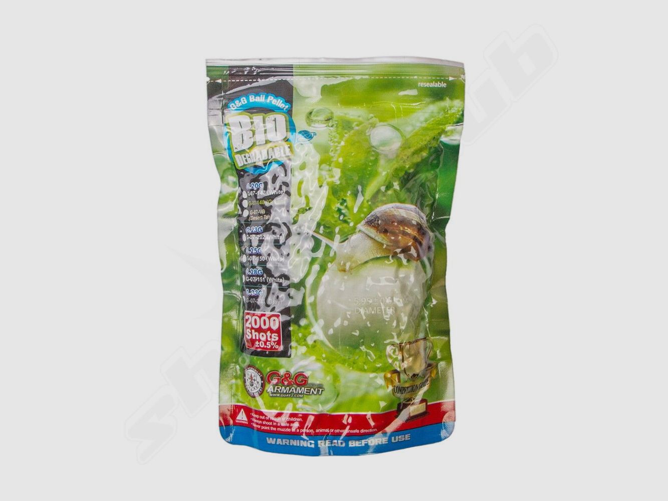 G&G Armament G&G Bio BBs 0,33g Precision 2000 Schuss 6mm Beutel
