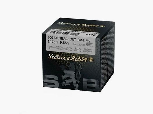 .300 AAC BLK Sellier & Bellot FMJ 9.55g / 147grs.