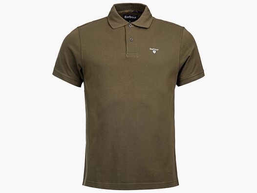 BARBOUR Poloshirt Tartan Pique Dark Olive Classic