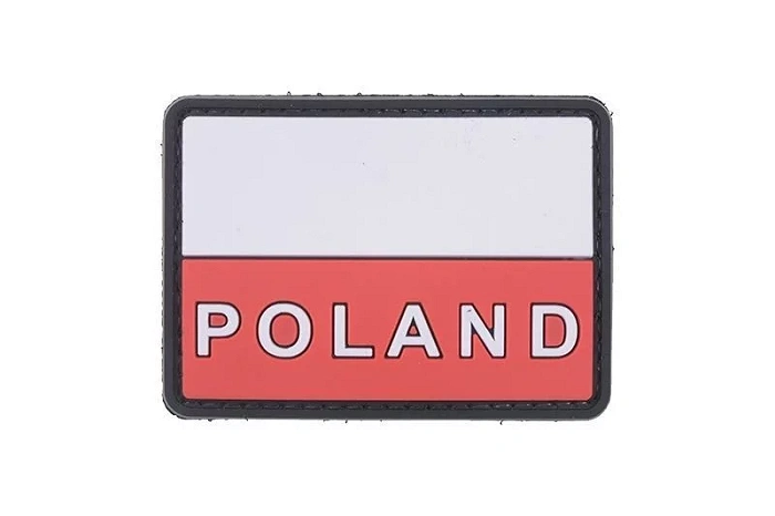 Écusson 3D – Drapeau polonais avec l’inscription Poland, image 1 sur 2