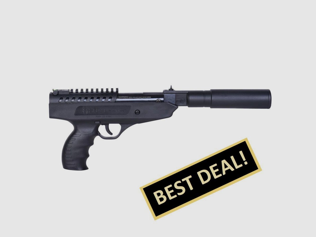 BO Langley Silencer Black 5.5mm - Air Pressure Spring Pistol Break Barrel, image 1 of 3