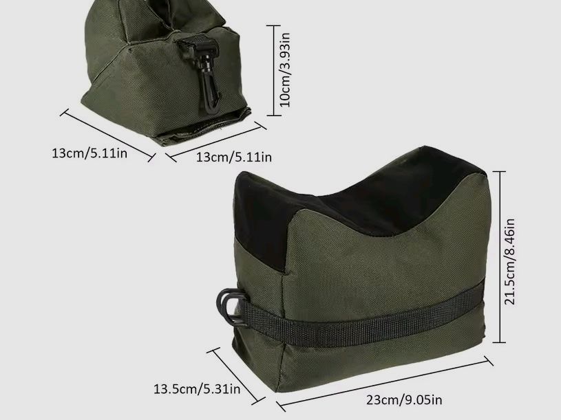 Waffen Sandsack Rest Sniper Sack Unterstützung Gewehr grün Sand Tasche Set 2 teilig