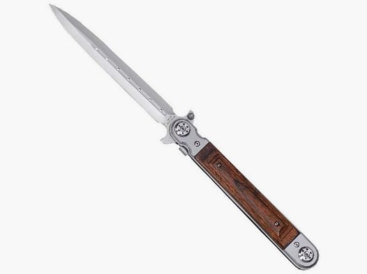 molto grande coltello multiuso XXL con lama affilata su un lato e inserto in legno