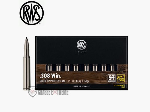 20 Munitions RWS cal 308 Win 165gr Short Rifle Speed Tip Pro