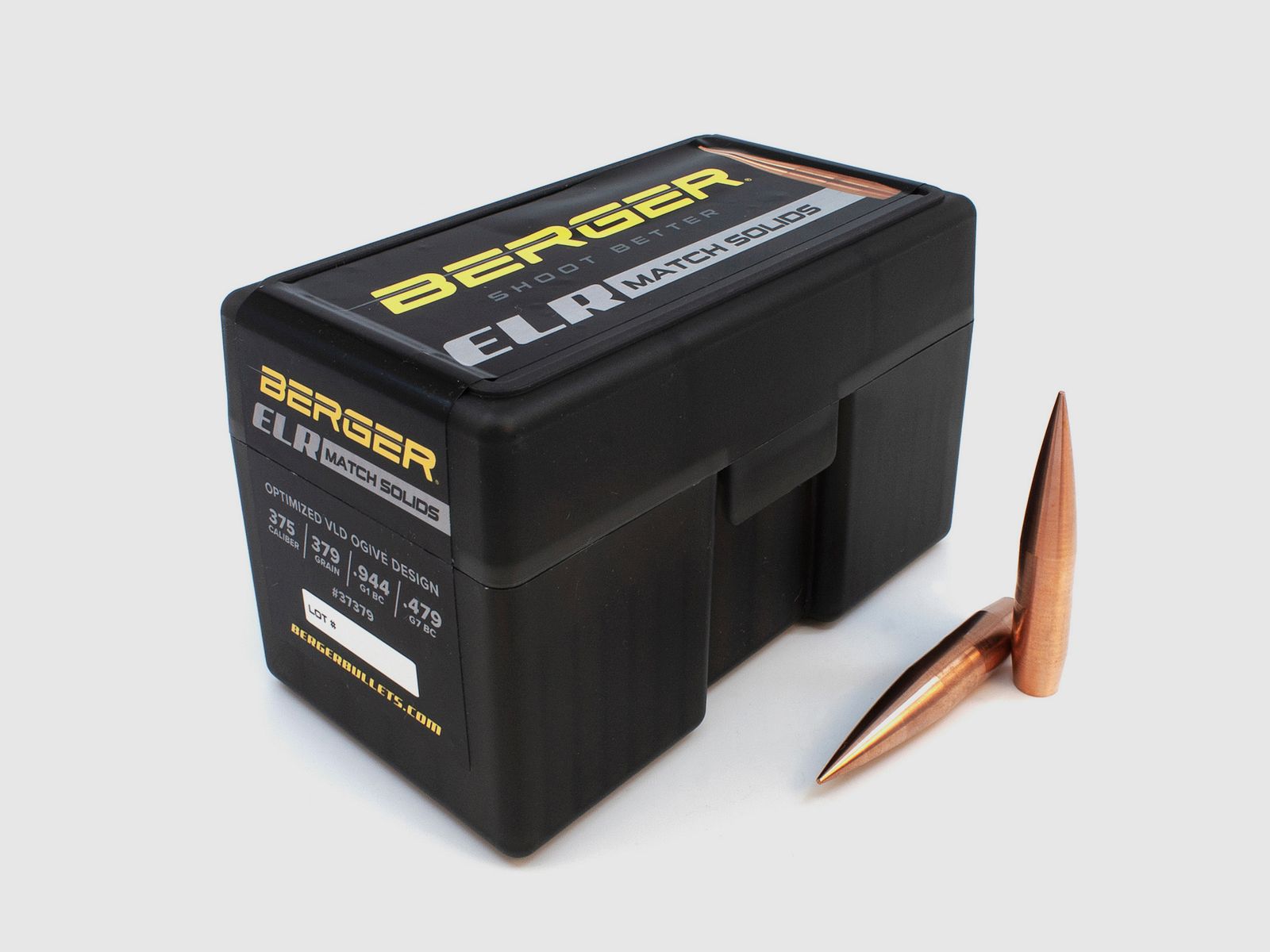 Berger Geschoss .375 ELR Match Solid Bullets 379GR 50 Stück