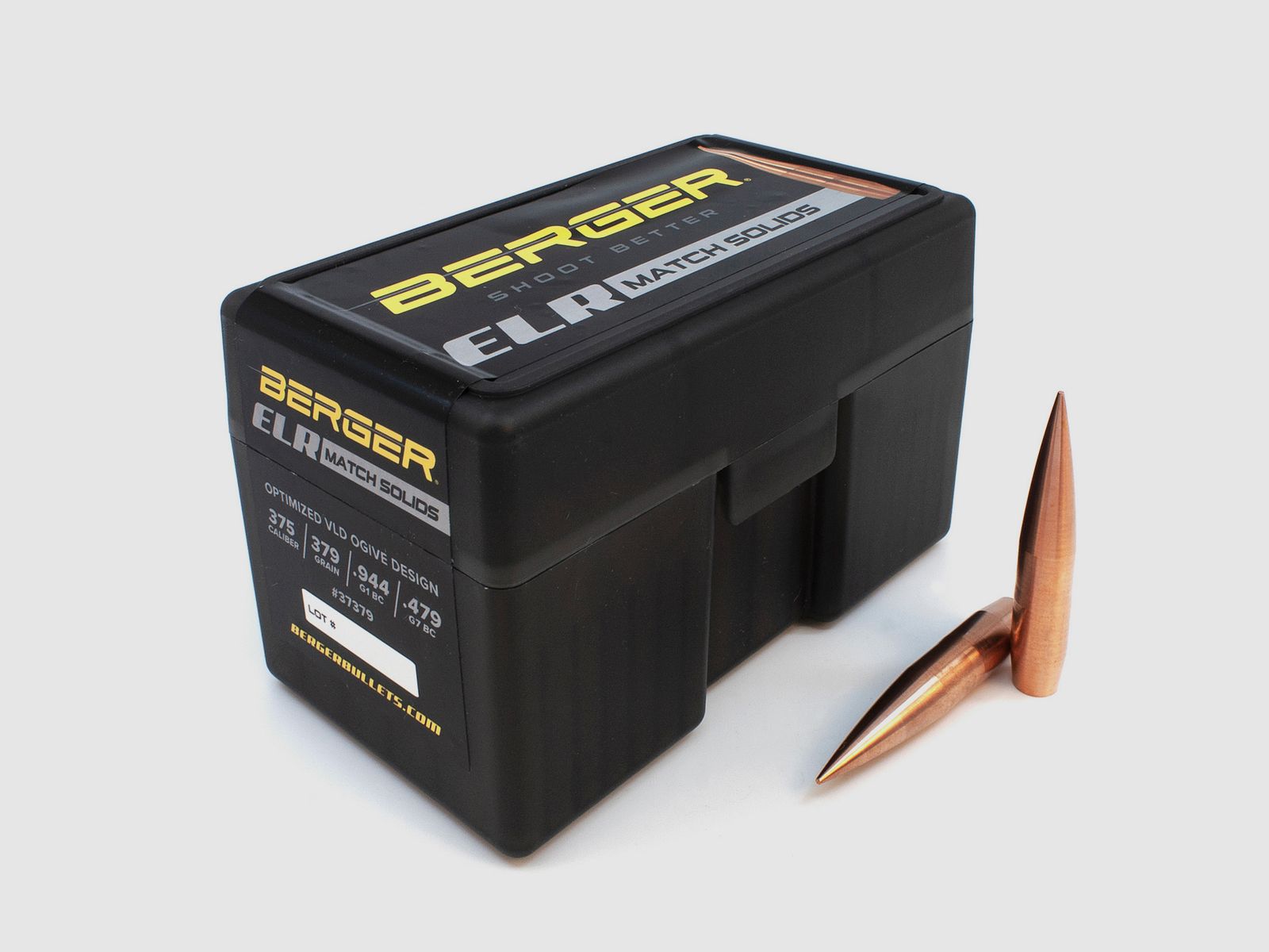 Berger Bullet .375 ELR Match Solid Bullets 379GR 50 Pieces