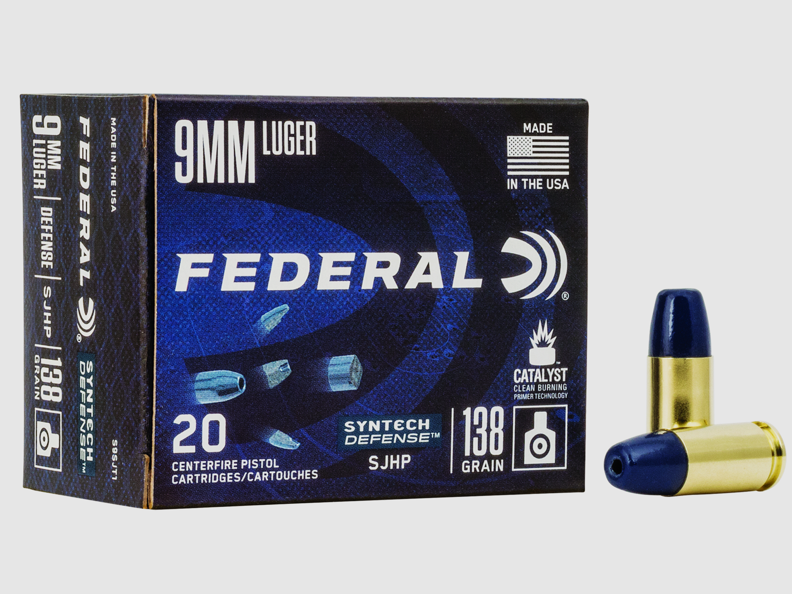 Federal Pistolenmunition 9 x 19 8,9g Segmented Hollow Point Syntech Defense