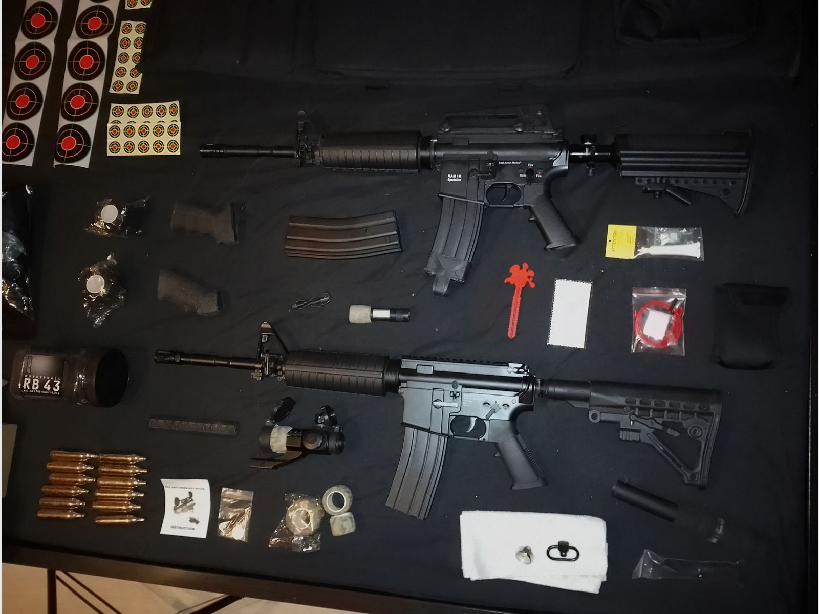 Aus Sammlung 2x .43 RAM Makierer Sturmgewehr 1R Gewehr Umarex CO2 Druckluft Set Tausch inzahlungsnahme PCP Luftgewehr Pressluft 