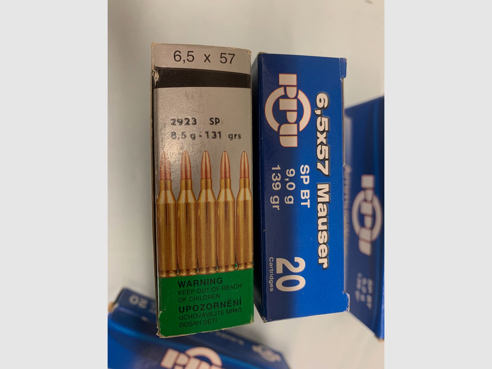 Cartuchos de rifle 6,5x57 SP BT  56 piezas
