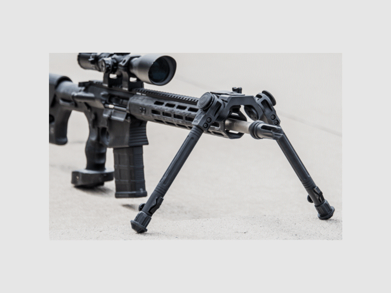 UTG Over Bore Bipod, 7″-11″ Center Height, Picatinny, image 3 of 15