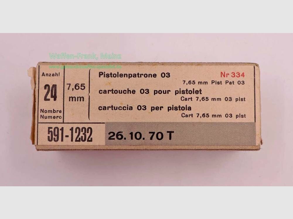 Fabbriche di armi e munizioni Thun CH munizioni per pistole 7,65 Para./Luger