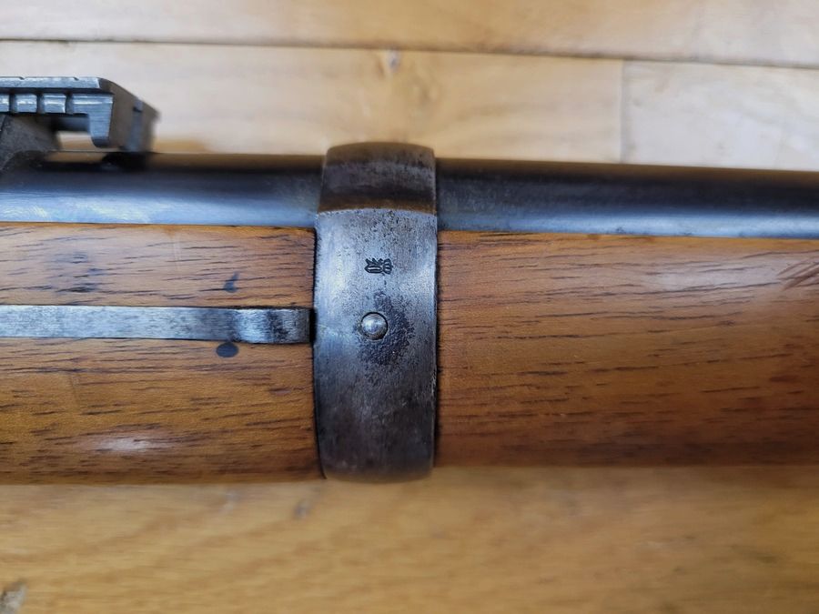 Prächtiges Infanteriegewehr Mauser 1871/84 – Vollständig einheitliche Seriennummer – Preußisches Arsenal Spandau – Bedeutende Zuteilung an das 1. Grenadierregiment der Garde Kaiser Alexander – neuer Lauf – Stück in TBE ++, Bild 9 von 34