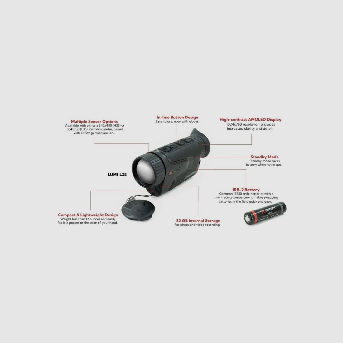 NOCPIX Lumi L35 Monokular Termalne, zdjęcie 8 z 8