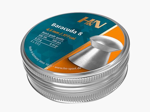 Haendler & Natermann 4,51 mm Diabolo Baracuda 8 0,55 g (Kaliber 4,50)