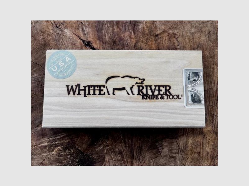 WhiteRiver Feststehendes Messer M1 Caper Stonewashed LIMITED 7,6cm Klinge