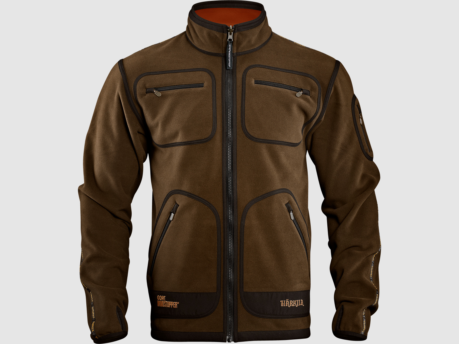 Härkila Kamko Fleecejacke Hunting Green/ Orange Blaze