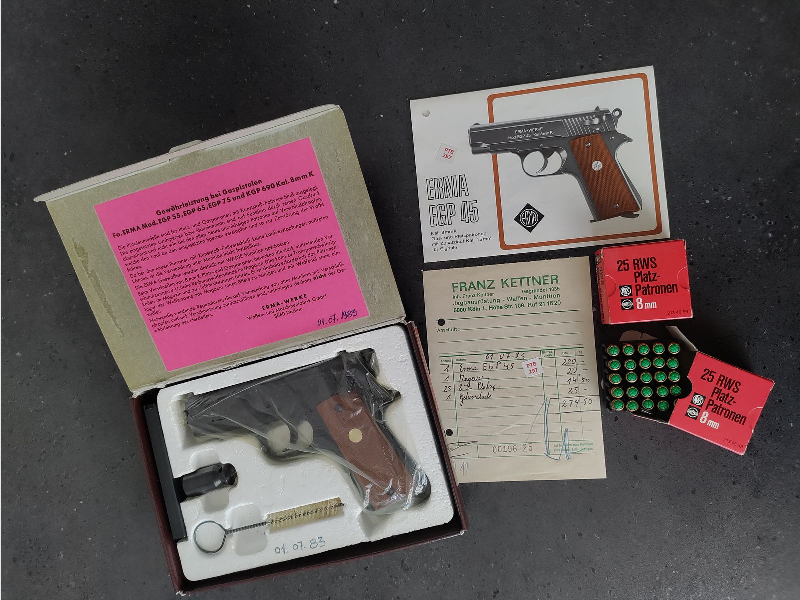Erma EGP 45 - Erste Generation - PTB297 - Sammlerstück