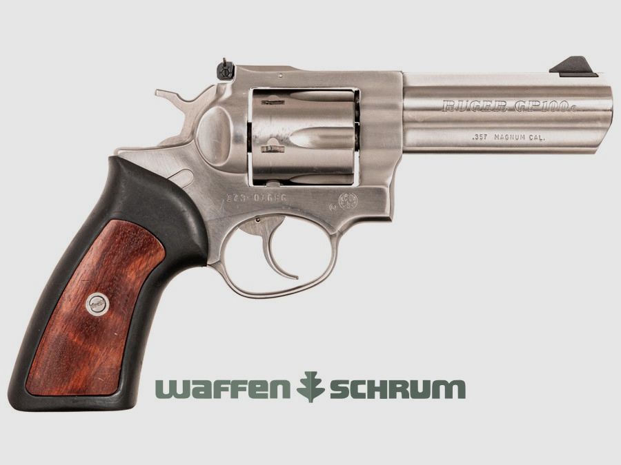 Ruger GP 100ohne .357Mag , Gummi-Griffschalen , LL: 4 Zoll