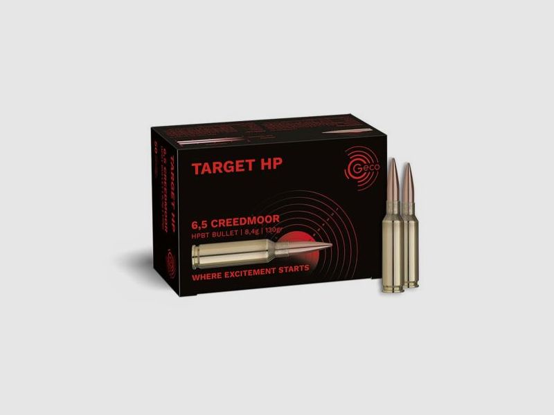 GECO Kugelpatronen 6,5Creedmoor Target HP 130grs 50 Stk SONDERPREIS ab 1,64/Stk