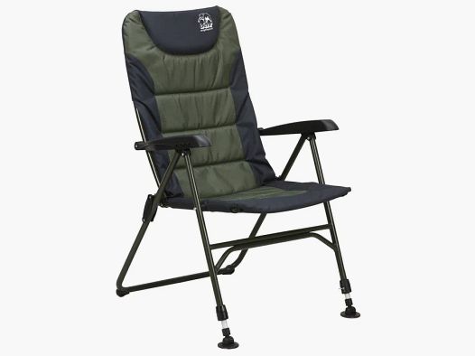 Silla de pesca y al aire libre Behr Trendex® Comfort Telescópica plus - hasta 130 kg - respaldo ajustable en 6 posiciones - Oliva
