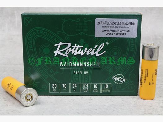 Rottweil Waidmannsheil Steel HV 20/70 3,25mm 10 pezzi prezzi all'ingrosso