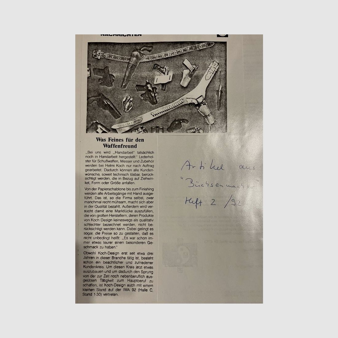 HKDesign Holster Art. Nr. 002: Eenvoudig holster met veiligheidsriem - voor: EGPR5, 55, GOL, M&S03, RG8, 9k, BABY BBAB, EMGESM157, SM110, HS5A, M&SG3, EGP55, RG300, Derringer - voor linkshandigen