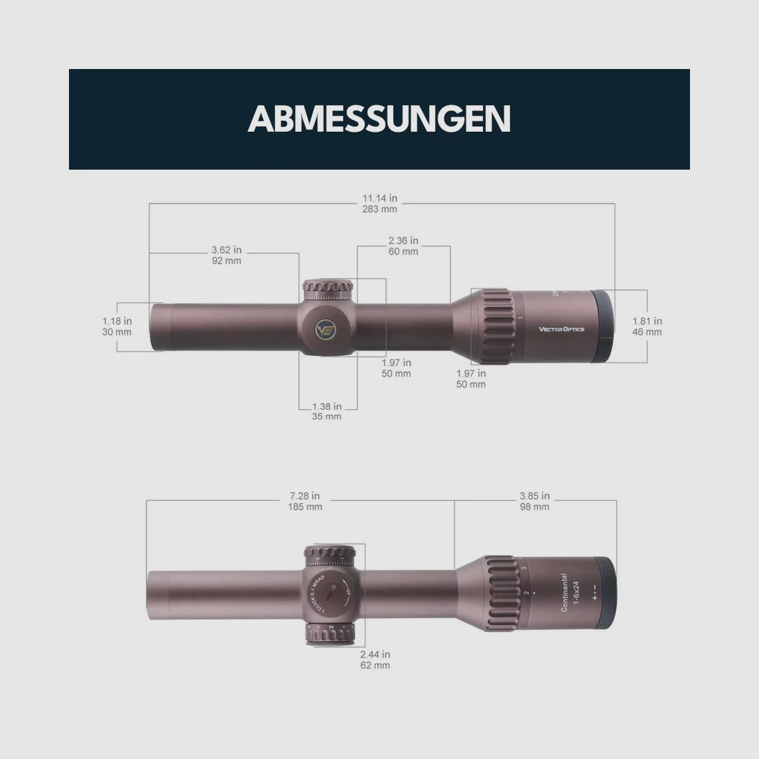 Vector Optics SCOC-34 Continental x6 1-6×24 Coyote FDE