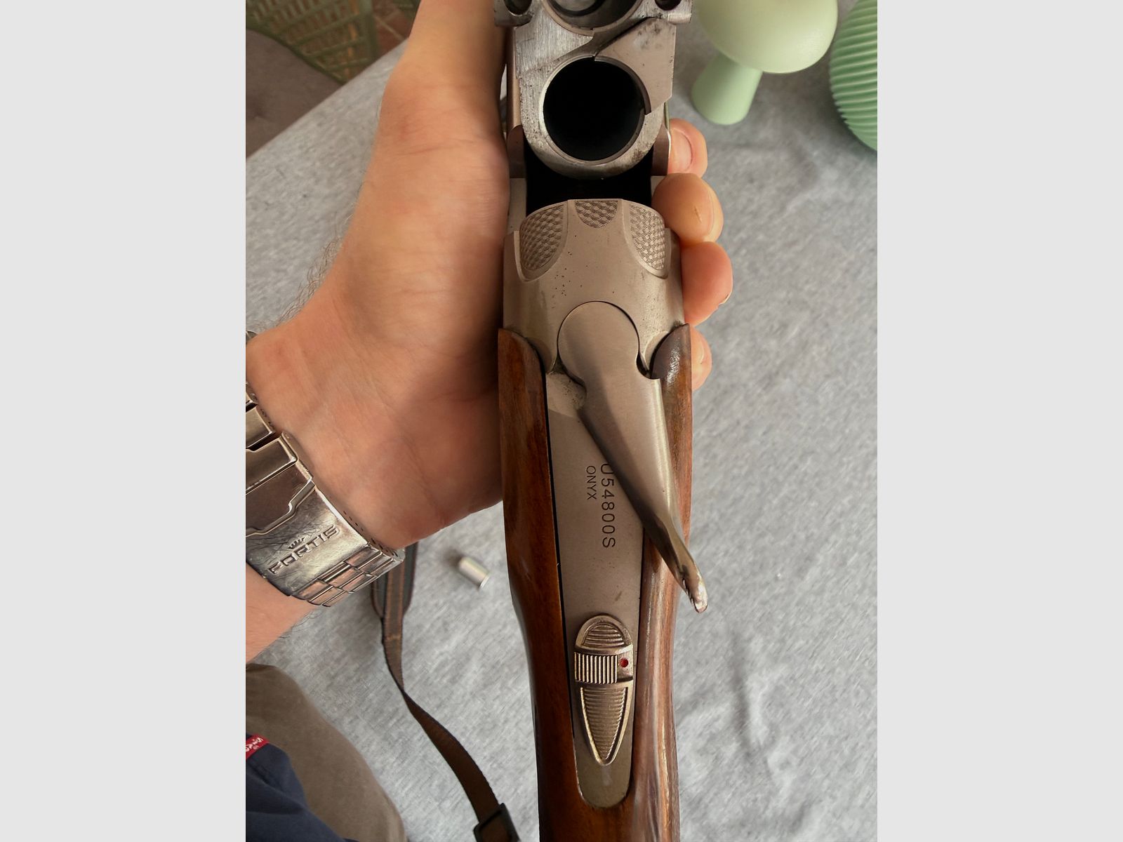 Beretta 686 White Onyx, Bockdoppelflinte mit 76-cm-Läufen.