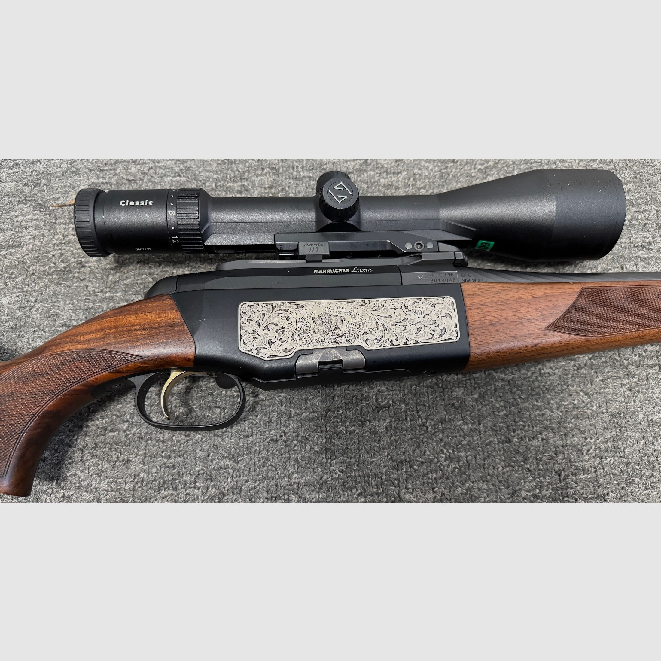 Steyr Mannlicher .308Win. + Zeiss  3-12x56 - Leuchtpunkt - M14x1 - LINKS !!!