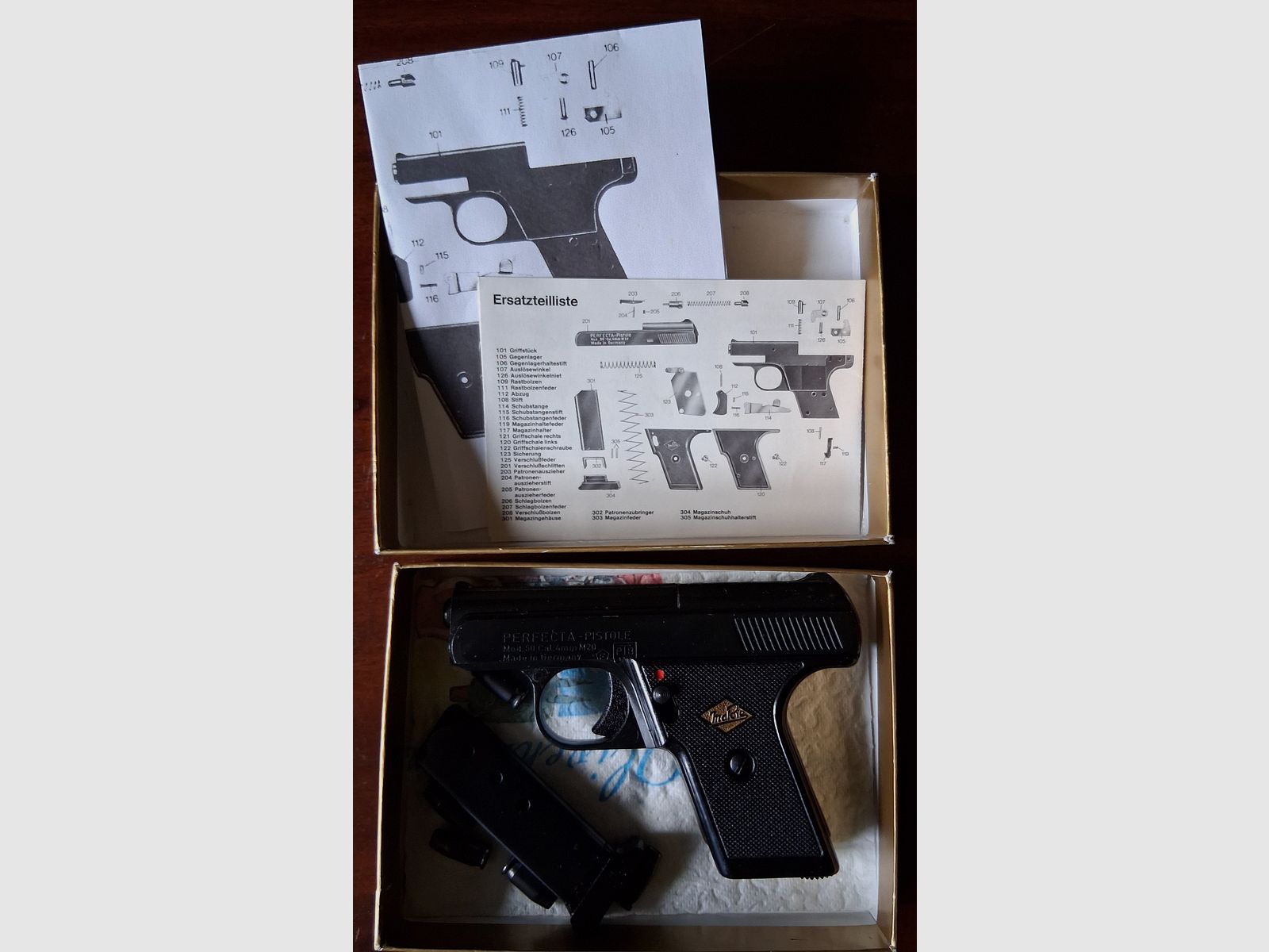 Mayer & Riehm KG  Perfecta Mod. 50 4mm M20 mit  F-Zeichen und PTB112 ungeschossen