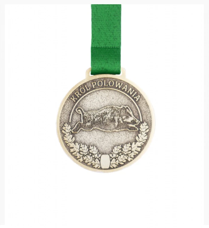 Premium-Jagdmedaille mit Band König der Jagd – Wildschwein