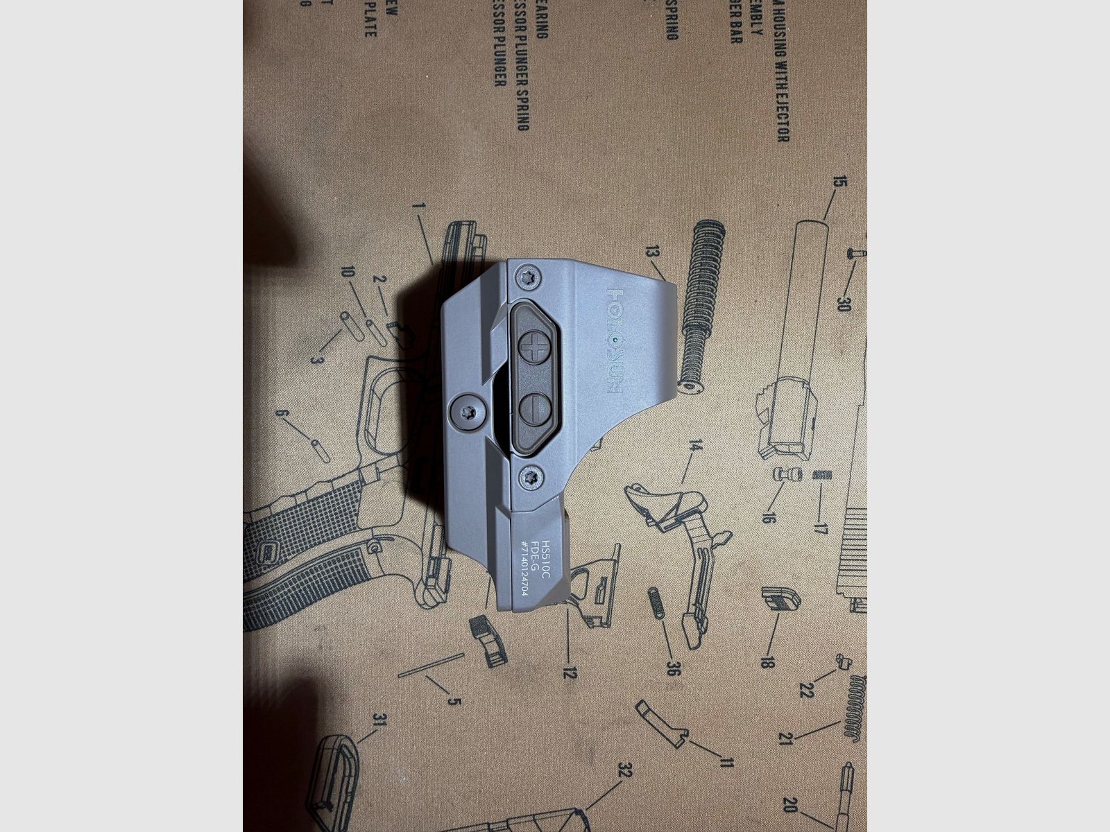  Holosun HS 510 C-GR-FDE  visor réflex